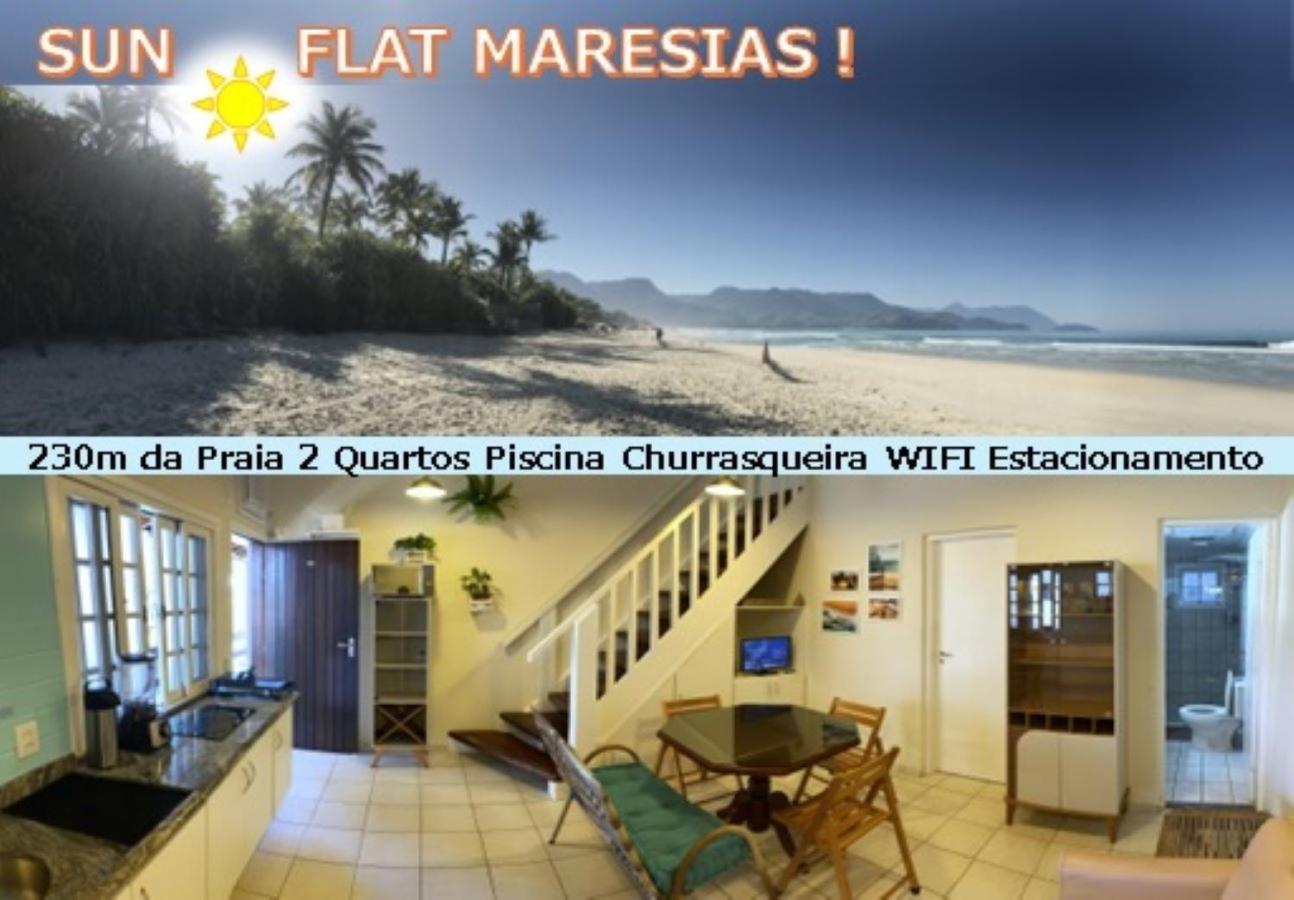 Sun Flat Maresias !! 2 Quartos Piscina Churrasqueira Wifi Estacionamento 230M Da Praia Sao Sebastiao  Zewnętrze zdjęcie